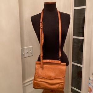 Double flap vintage satchel